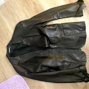 Black leather jacket
